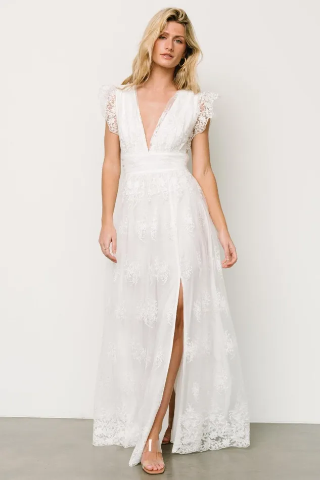 Baltic Born Bridal Women Rhea Tulle Maxi Dress Off White
