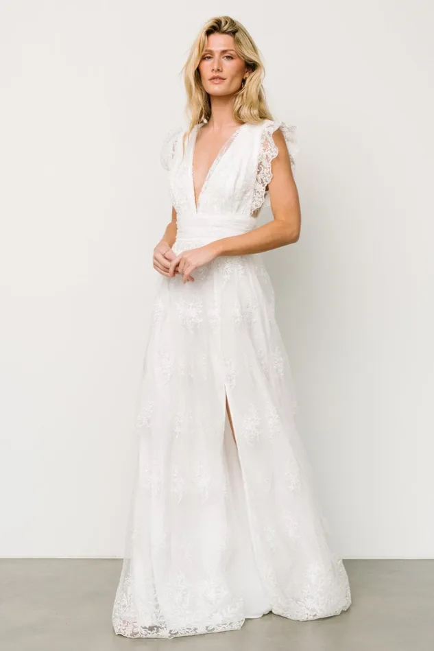 Baltic Born Bridal Women Rhea Tulle Maxi Dress Off White