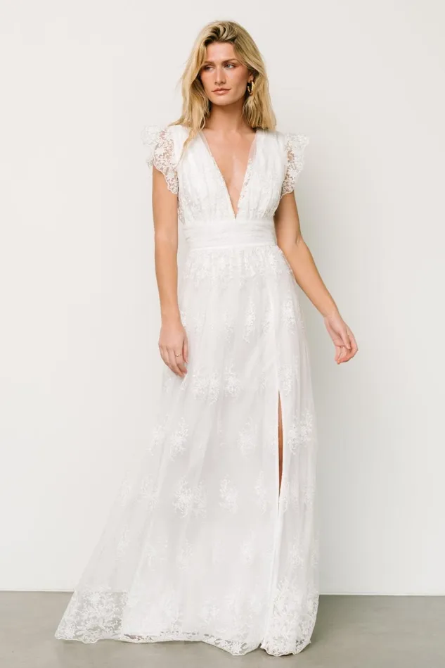 Baltic Born Bridal Women Rhea Tulle Maxi Dress Off White