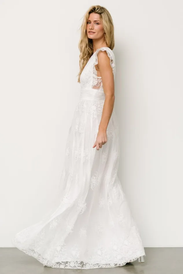 Baltic Born Bridal Women Rhea Tulle Maxi Dress Off White