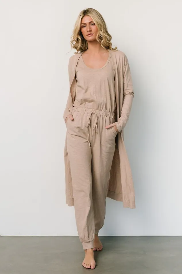 Baltic Born Cardigans Women Janae Jumpsuit Cardigan Set Oatmeal