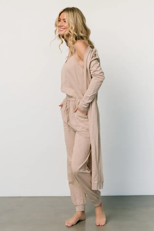 Baltic Born Cardigans Women Janae Jumpsuit Cardigan Set Oatmeal