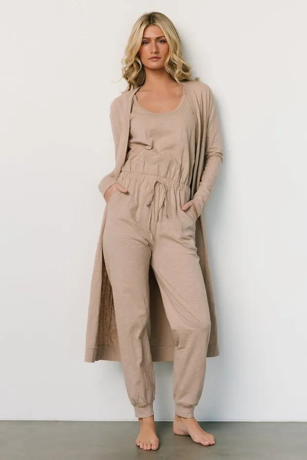 Baltic Born Cardigans Women Janae Jumpsuit Cardigan Set Oatmeal