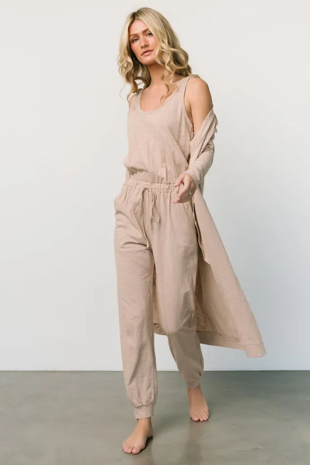 Baltic Born Cardigans Women Janae Jumpsuit Cardigan Set Oatmeal