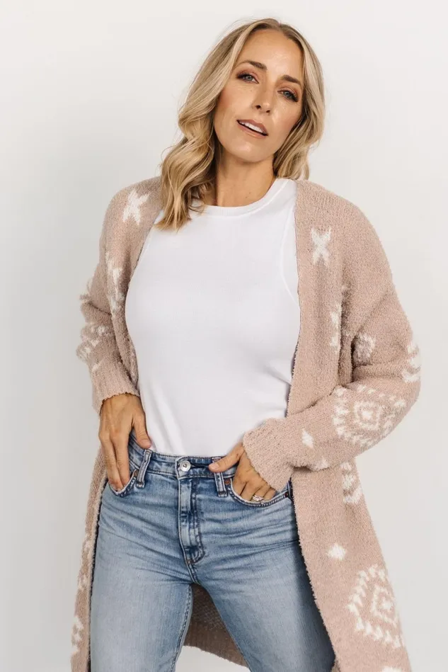 Baltic Born Cardigans Women Missoula Oversized Cardigan Sand Off White Baltic Born Cardigans Women Missoula Oversized Cardigan Sand Off White