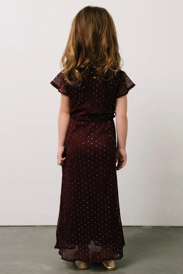 Baltic Born Flower Girl Women Child Grace Sparkle Gown Mulberry