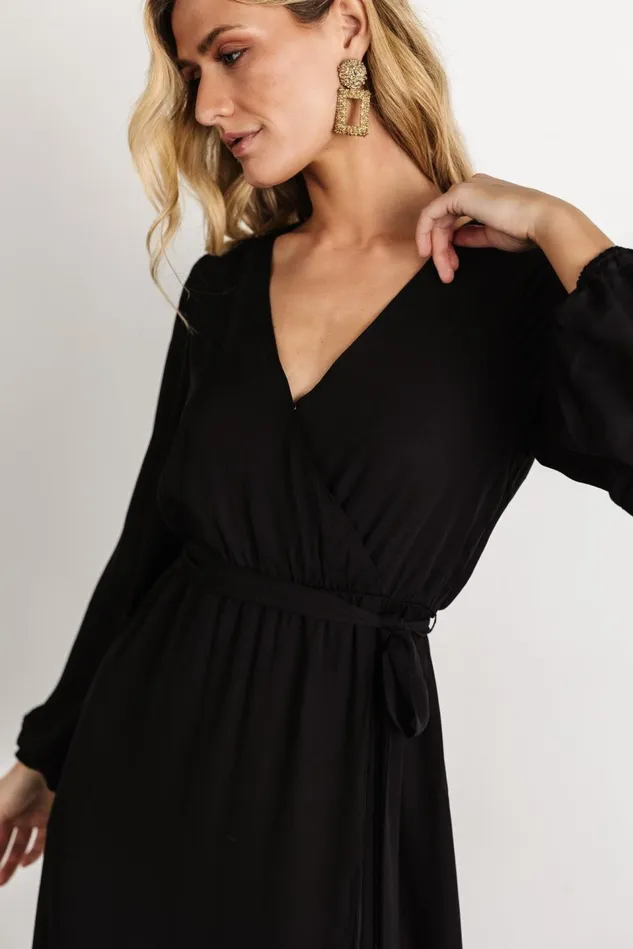 Baltic Born Maxi Dresses Women Breanne Faux Wrap Maxi Dress Black Baltic Born Maxi Dresses Women Breanne Faux Wrap Maxi Dress Black