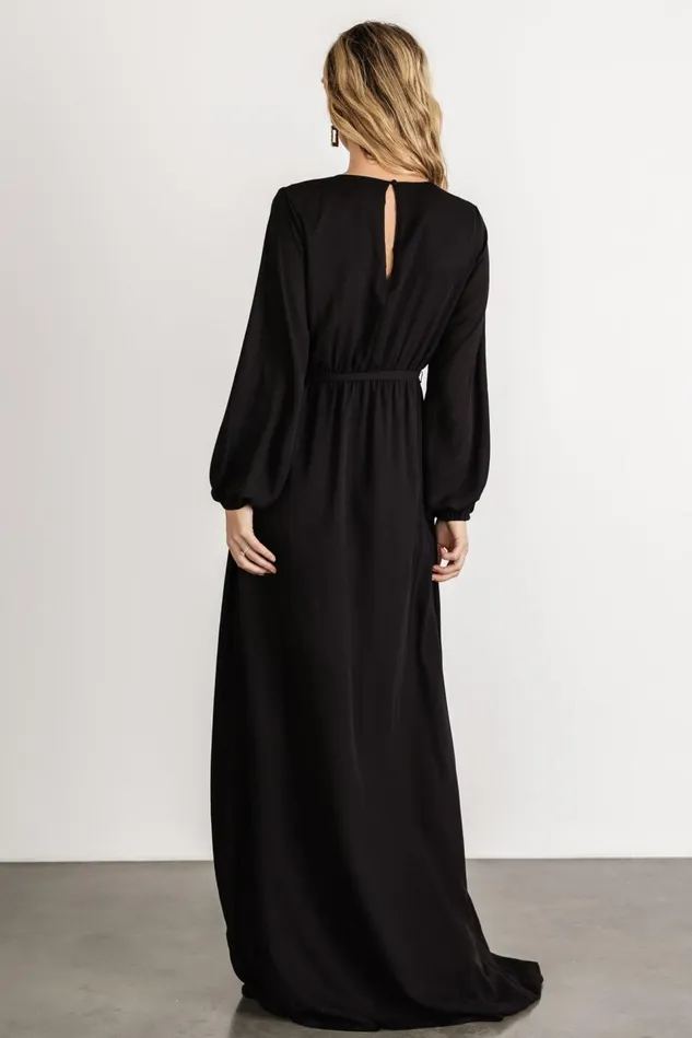 Baltic Born Maxi Dresses Women Breanne Faux Wrap Maxi Dress Black Baltic Born Maxi Dresses Women Breanne Faux Wrap Maxi Dress Black