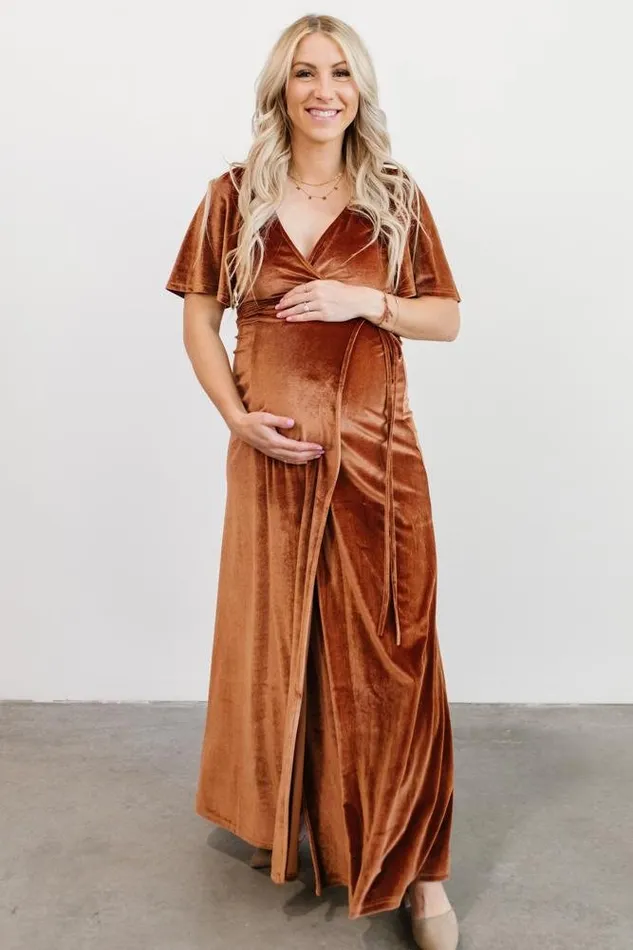 Baltic Born Maxi Dresses Women Meghan Velvet Wrap Maxi Dress Spice Baltic Born Maxi Dresses Women Meghan Velvet Wrap Maxi Dress Spice