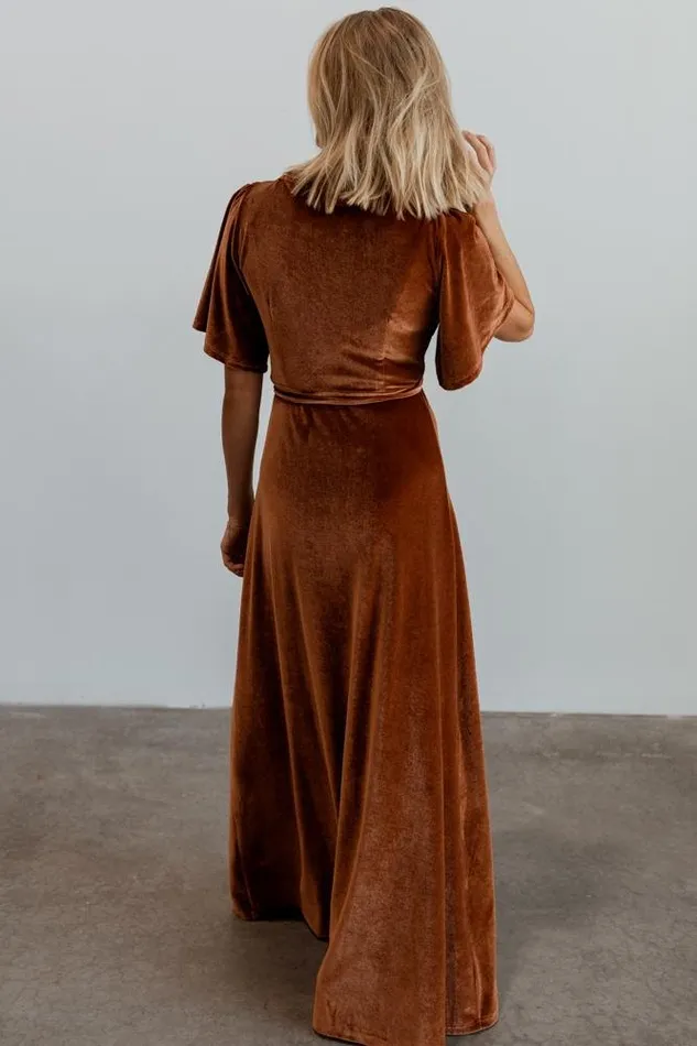 Baltic Born Maxi Dresses Women Meghan Velvet Wrap Maxi Dress Spice Baltic Born Maxi Dresses Women Meghan Velvet Wrap Maxi Dress Spice