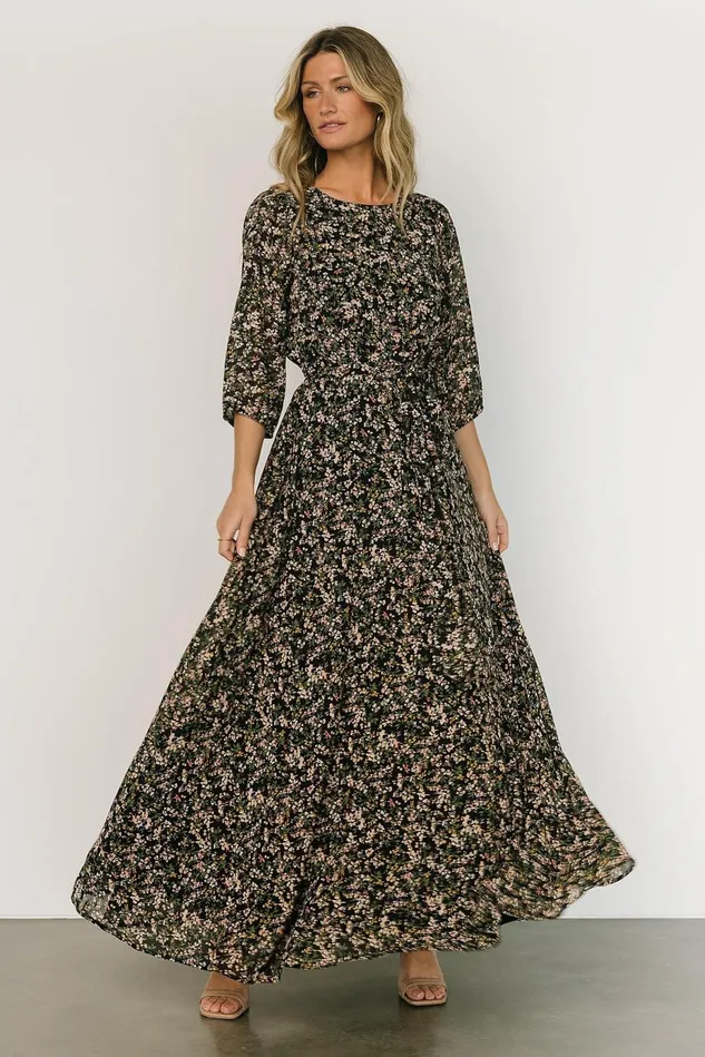 Baltic Born Maxi Dresses Women Rebecca Maxi Dress Black Floral