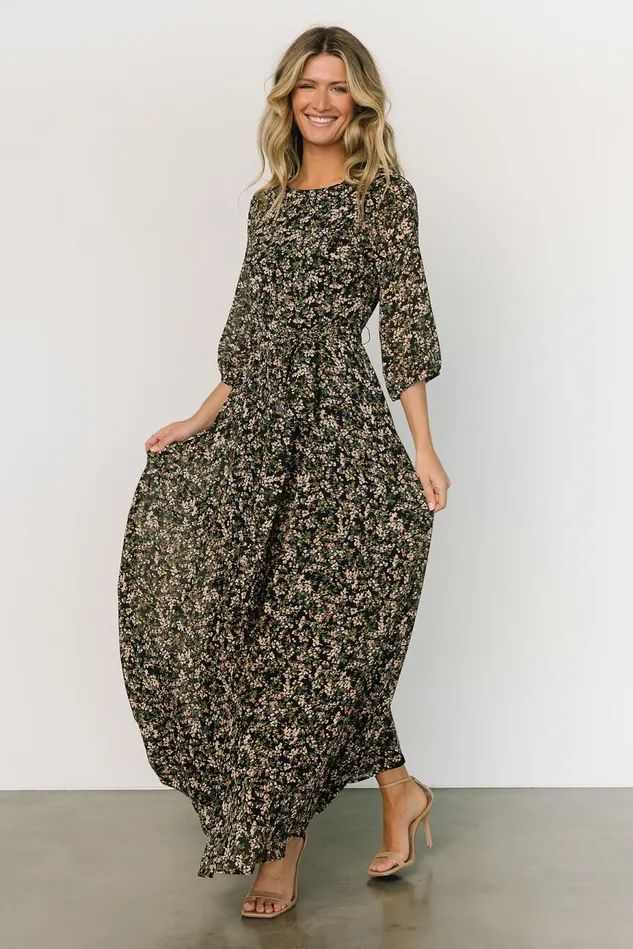 Baltic Born Maxi Dresses Women Rebecca Maxi Dress Black Floral