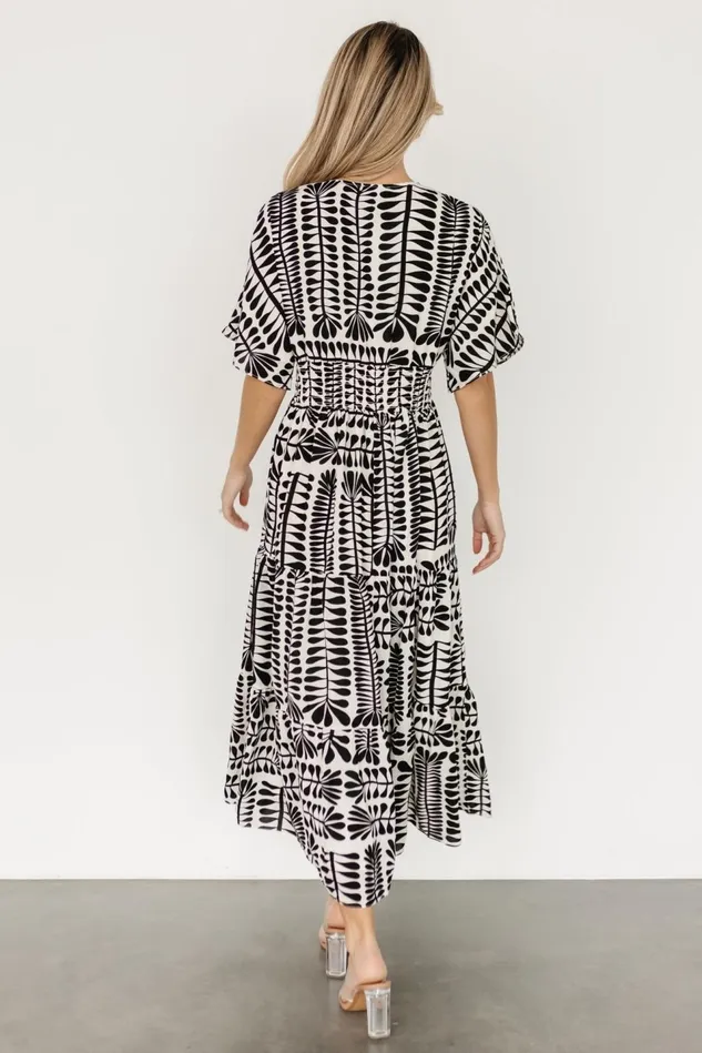 Baltic Born Midi Dresses Women Austin Kimono Dress Black Print Baltic Born Midi Dresses Women Austin Kimono Dress Black Print