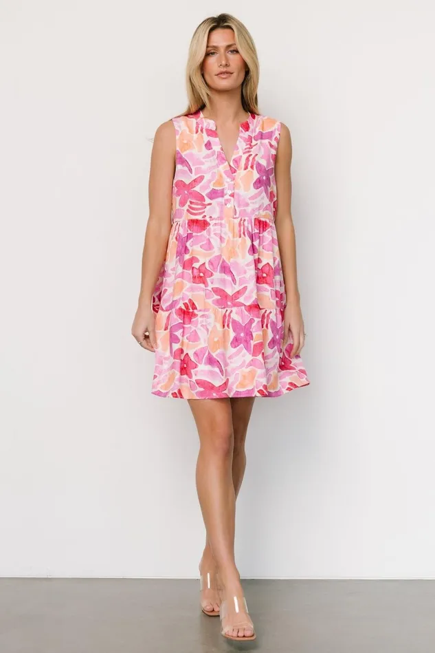Baltic Born Midi Dresses Women Cami Short Dress Pink Multi