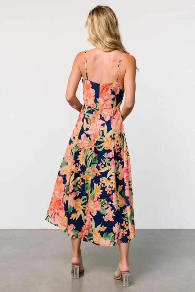 Baltic Born Midi Dresses Women Leilani Midi Dress Navy Floral Baltic Born Midi Dresses Women Leilani Midi Dress Navy Floral