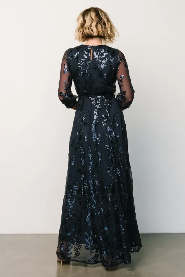 Baltic Born Mother Of The Bride Women Destiny Sequin Maxi Dress Navy