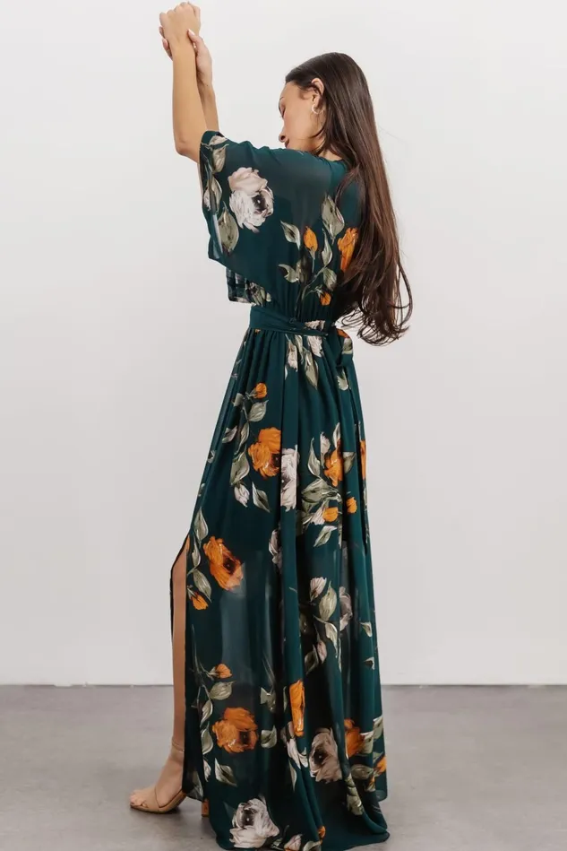 Baltic Born Mother Of The Bride Women Kia Kimono Maxi Dress Deep Topaz Floral Baltic Born Mother Of The Bride Women Kia Kimono Maxi Dress Deep Topaz Floral