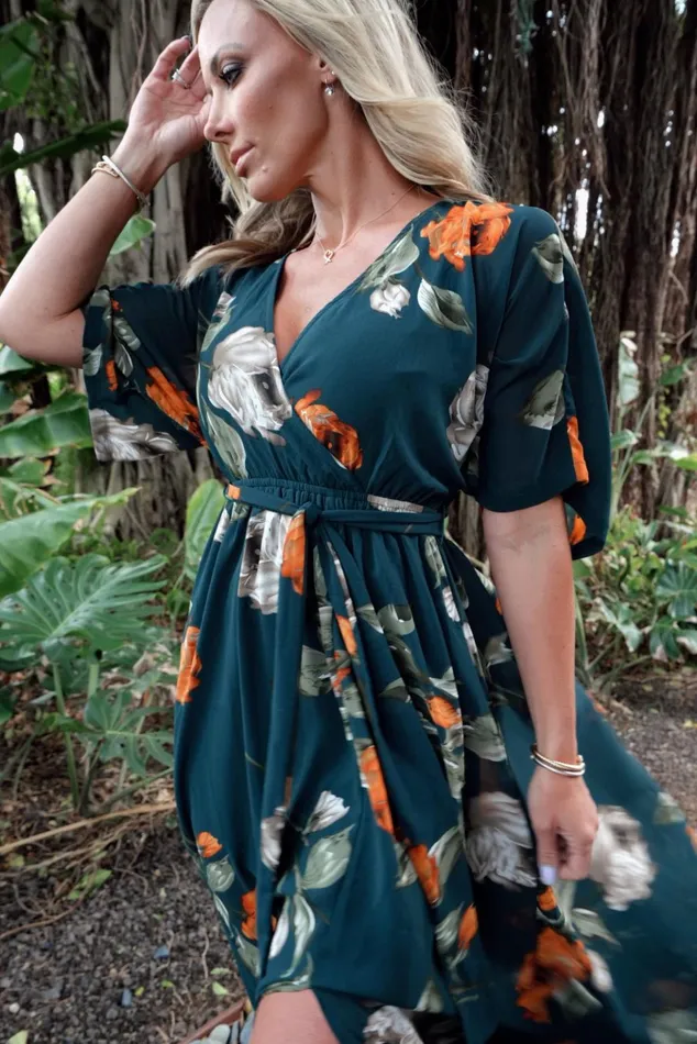 Baltic Born Mother Of The Bride Women Kia Kimono Maxi Dress Deep Topaz Floral Baltic Born Mother Of The Bride Women Kia Kimono Maxi Dress Deep Topaz Floral