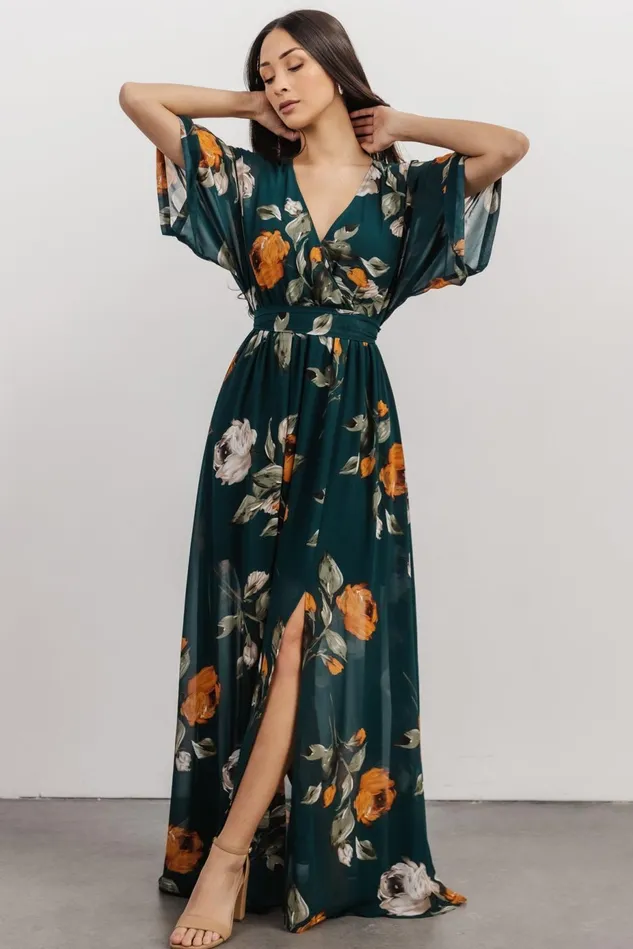 Baltic Born Mother Of The Bride Women Kia Kimono Maxi Dress Deep Topaz Floral Baltic Born Mother Of The Bride Women Kia Kimono Maxi Dress Deep Topaz Floral