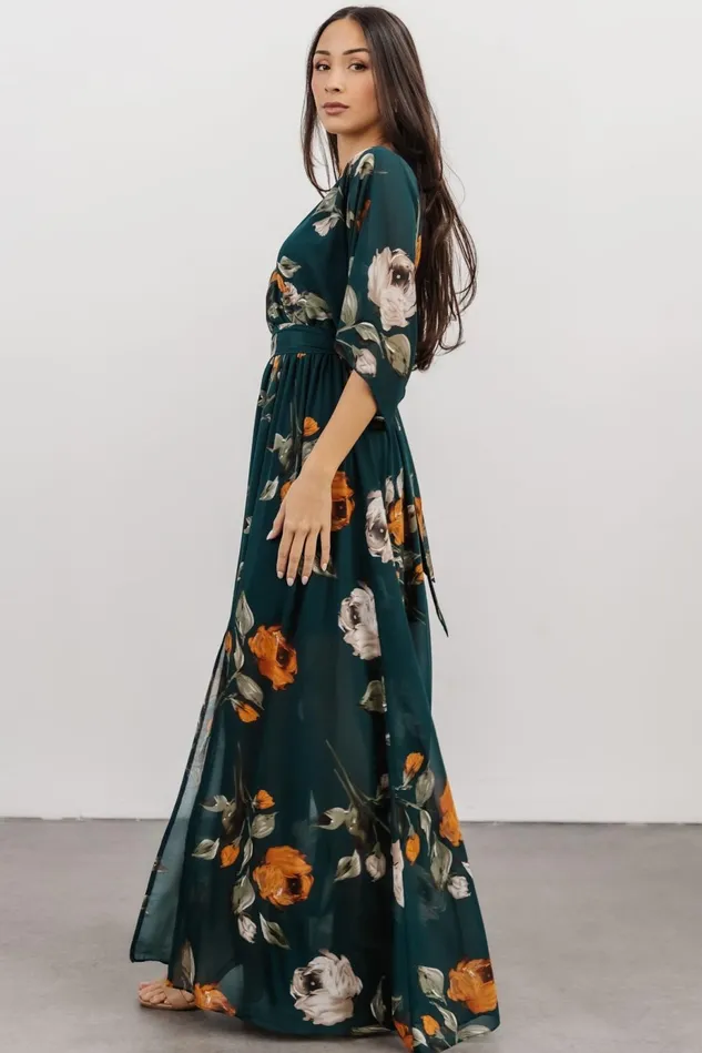 Baltic Born Mother Of The Bride Women Kia Kimono Maxi Dress Deep Topaz Floral Baltic Born Mother Of The Bride Women Kia Kimono Maxi Dress Deep Topaz Floral