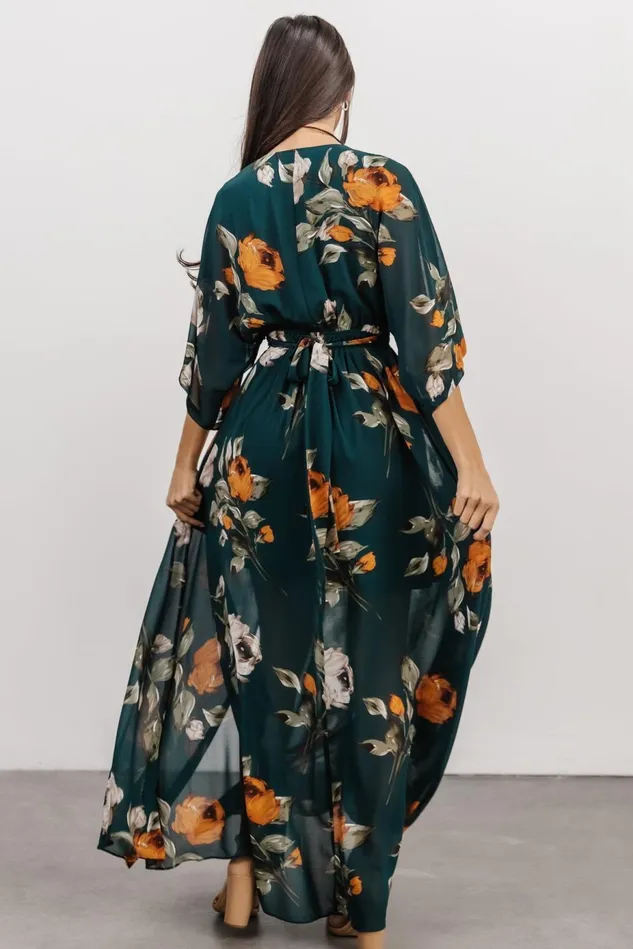 Baltic Born Mother Of The Bride Women Kia Kimono Maxi Dress Deep Topaz Floral Baltic Born Mother Of The Bride Women Kia Kimono Maxi Dress Deep Topaz Floral