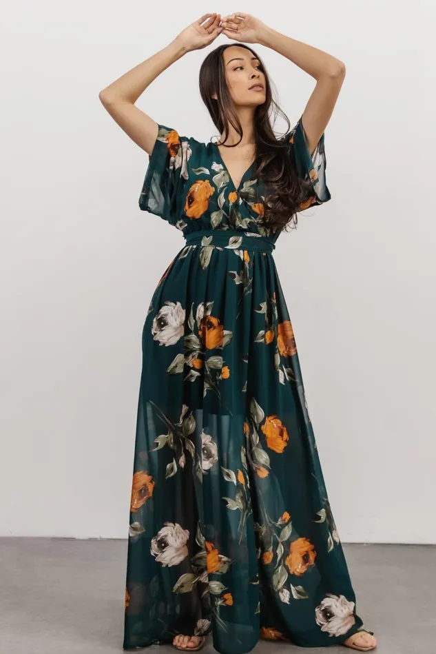 Baltic Born Mother Of The Bride Women Kia Kimono Maxi Dress Deep Topaz Floral Baltic Born Mother Of The Bride Women Kia Kimono Maxi Dress Deep Topaz Floral