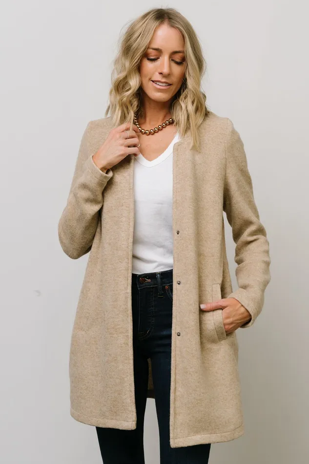 Baltic Born Outerwear Women Knoll Notch Jacket Oatmeal Baltic Born Outerwear Women Knoll Notch Jacket Oatmeal