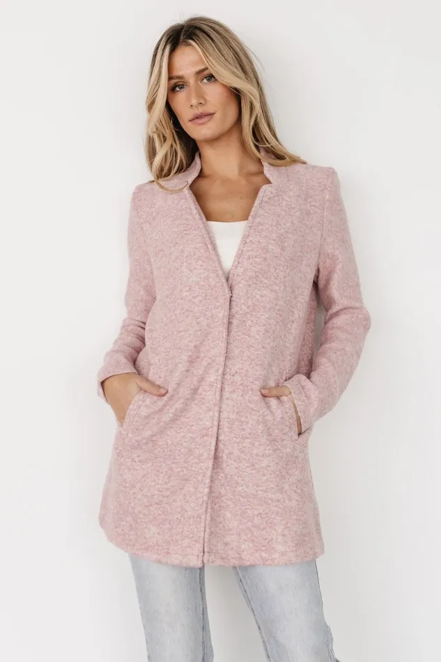 Baltic Born Outerwear Women Knoll Notch Jacket Vintage Rose