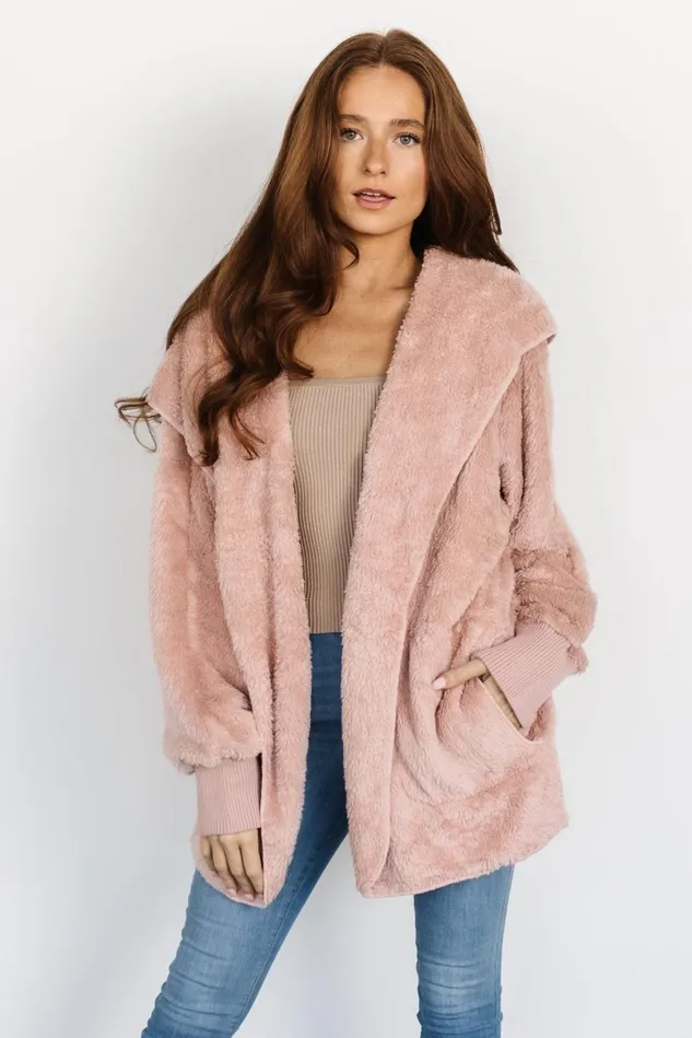Baltic Born Outerwear Women Melrose Teddy Jacket Blush