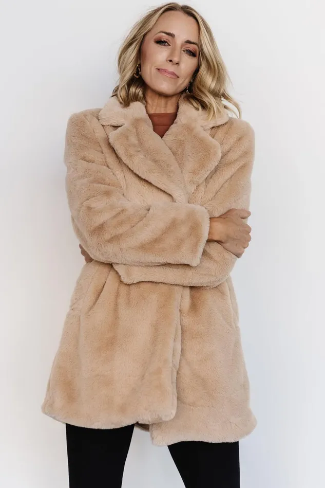 Baltic Born Outerwear Women Narla Faux Fur Coat Oatmeal Baltic Born Outerwear Women Narla Faux Fur Coat Oatmeal