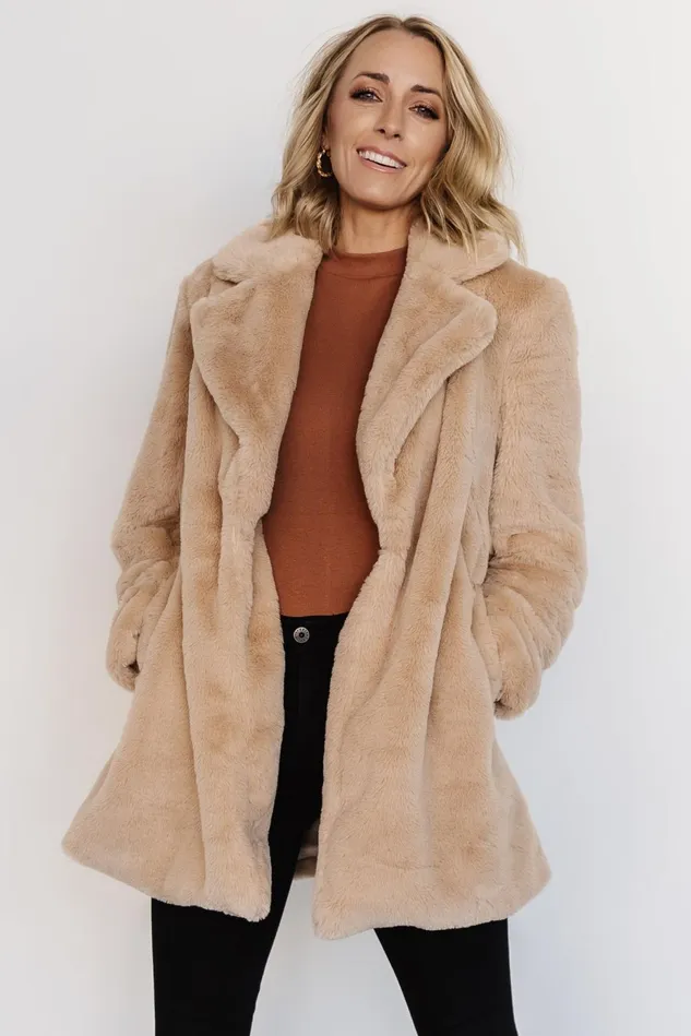 Baltic Born Outerwear Women Narla Faux Fur Coat Oatmeal Baltic Born Outerwear Women Narla Faux Fur Coat Oatmeal