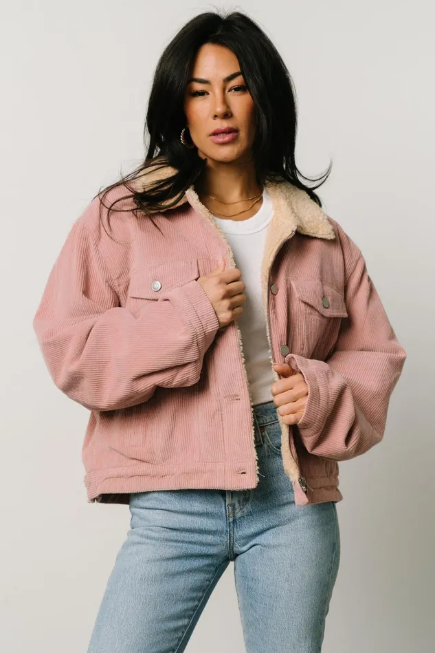 Baltic Born Outerwear Women Ridley Corduroy Jacket Pink
