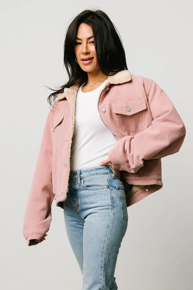 Baltic Born Outerwear Women Ridley Corduroy Jacket Pink