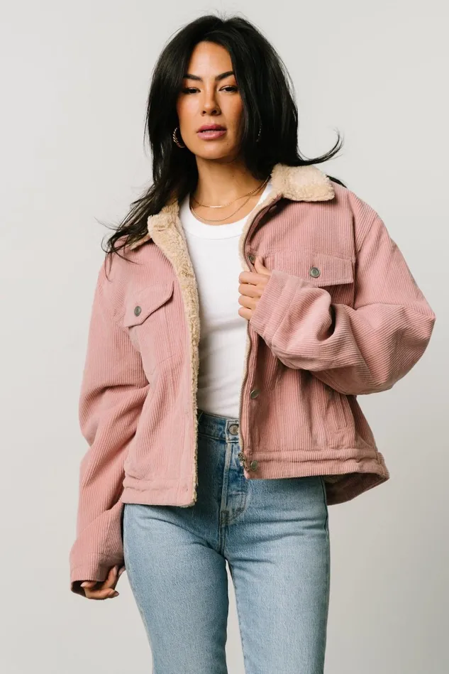 Baltic Born Outerwear Women Ridley Corduroy Jacket Pink