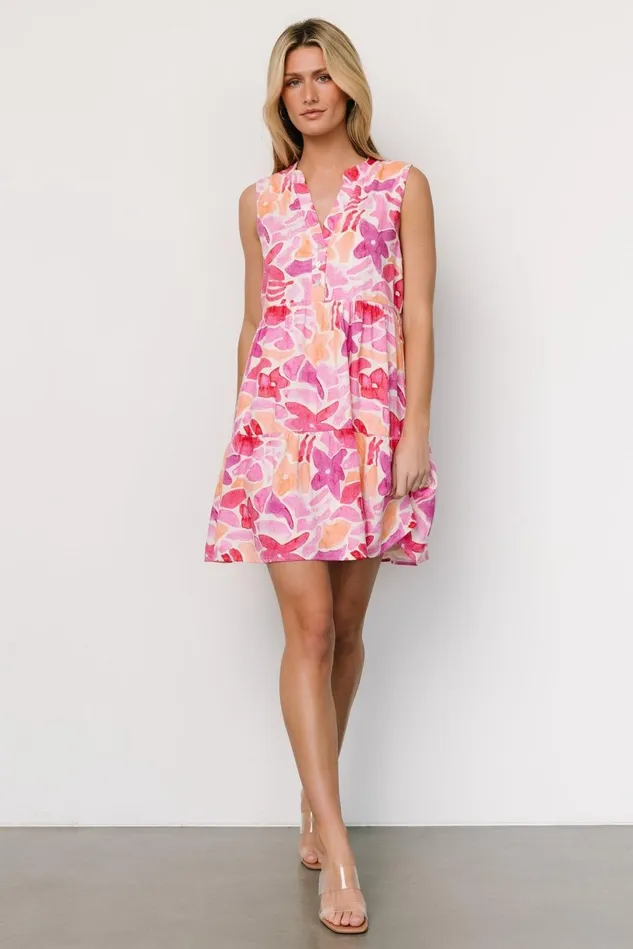 Baltic Born Short Dresses Women Cami Short Dress Pink Multi