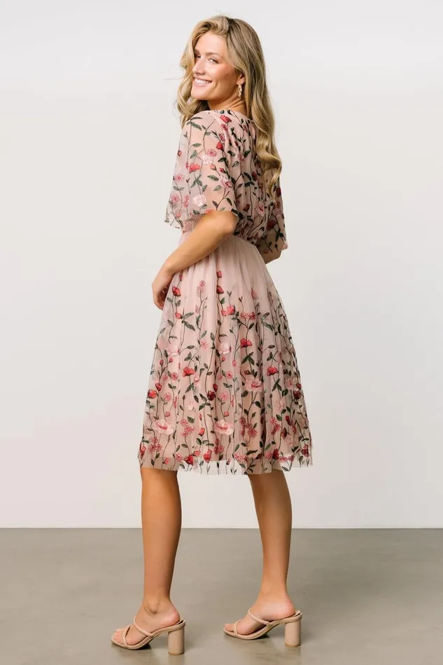 Baltic Born Short Dresses Women Duchess Tulle Dress Rose Garden