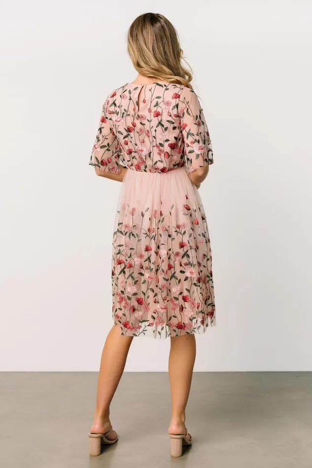 Baltic Born Short Dresses Women Duchess Tulle Dress Rose Garden