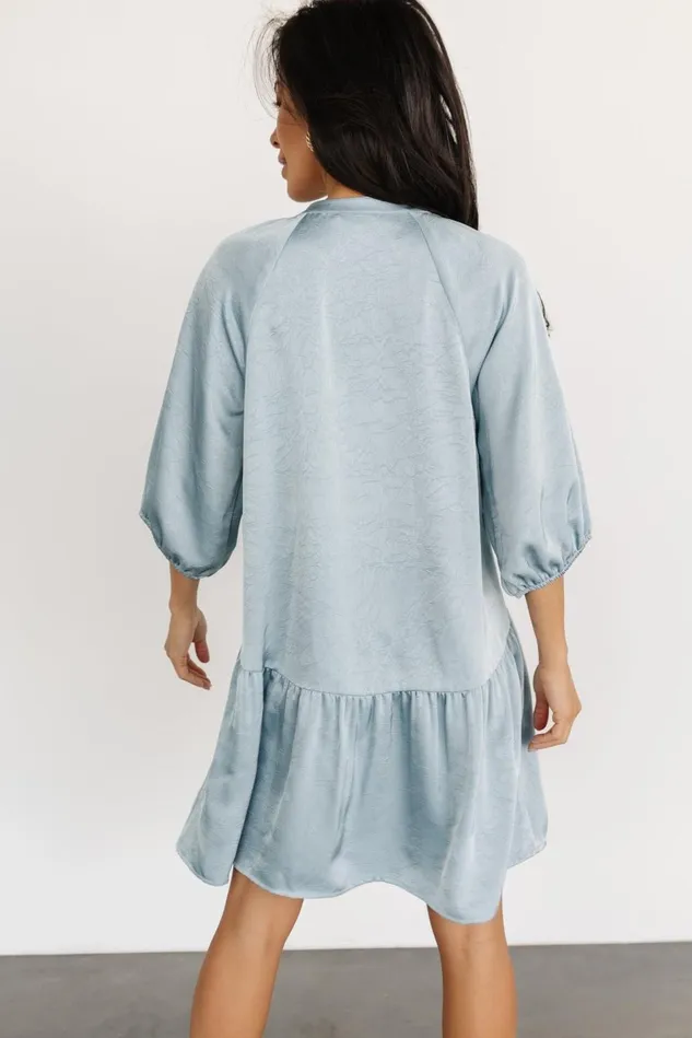 Baltic Born Short Dresses Women Janice Button Dress Blue