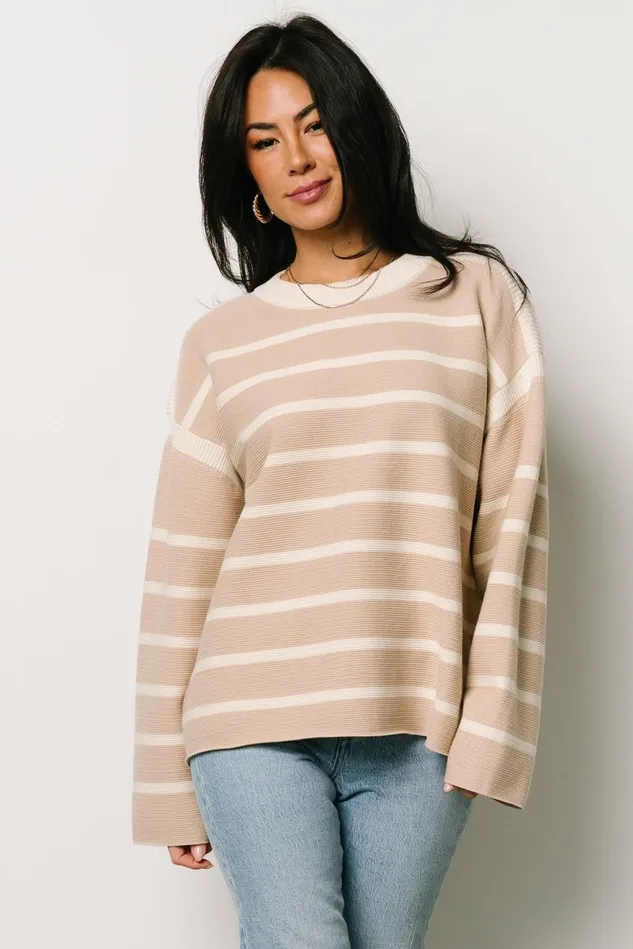 Baltic Born Sweaters Women Conway Striped Sweater Natural