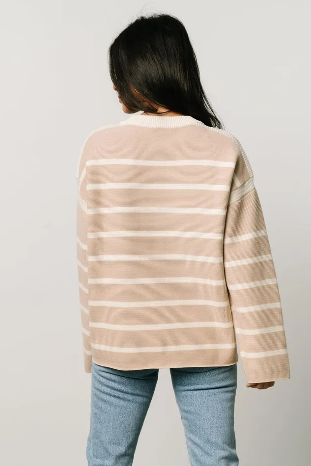 Baltic Born Sweaters Women Conway Striped Sweater Natural Baltic Born Sweaters Women Conway Striped Sweater Natural
