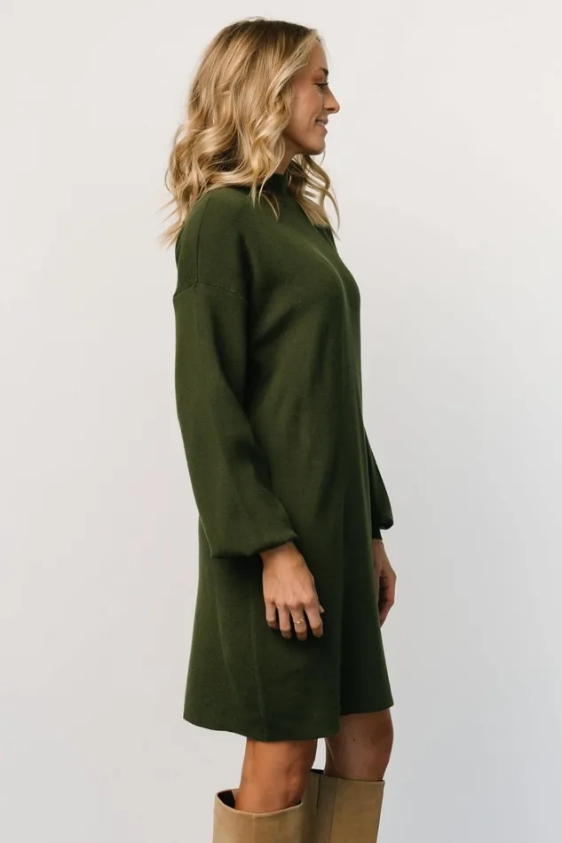 Baltic Born Sweaters Women Jennings Sweater Dress Deep Olive Baltic Born Sweaters Women Jennings Sweater Dress Deep Olive