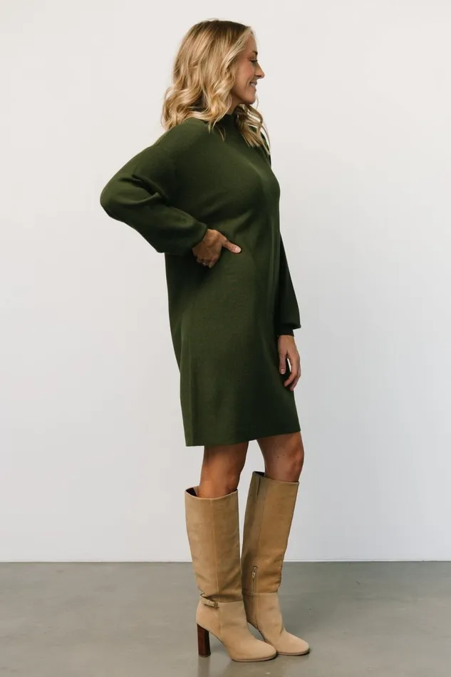Baltic Born Sweaters Women Jennings Sweater Dress Deep Olive Baltic Born Sweaters Women Jennings Sweater Dress Deep Olive