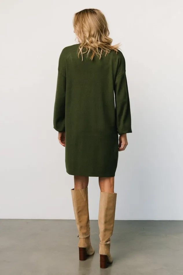 Baltic Born Sweaters Women Jennings Sweater Dress Deep Olive Baltic Born Sweaters Women Jennings Sweater Dress Deep Olive
