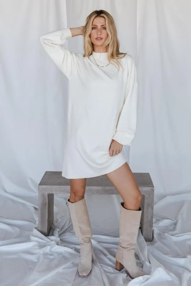 Baltic Born Sweaters Women Jennings Sweater Dress Ivory