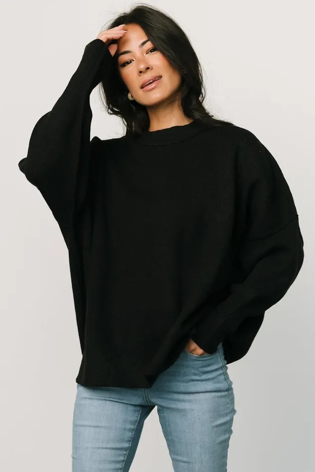 Baltic Born Sweaters Women Jeremiah Knit Sweater Black Baltic Born Sweaters Women Jeremiah Knit Sweater Black