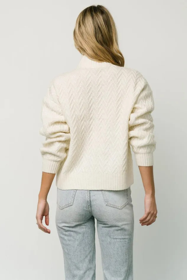 Baltic Born Sweaters Women McRae Knit Sweater Ivory Baltic Born Sweaters Women McRae Knit Sweater Ivory