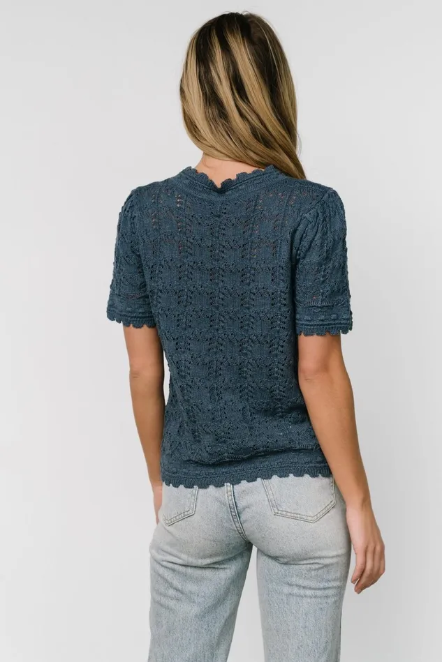 Baltic Born Sweaters Women Serenity Knit Sweater Top Slate Baltic Born Sweaters Women Serenity Knit Sweater Top Slate