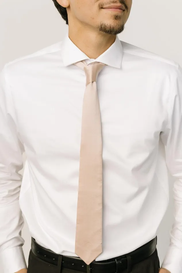 Baltic Born Ties Women Classic Satin Tie Champagne