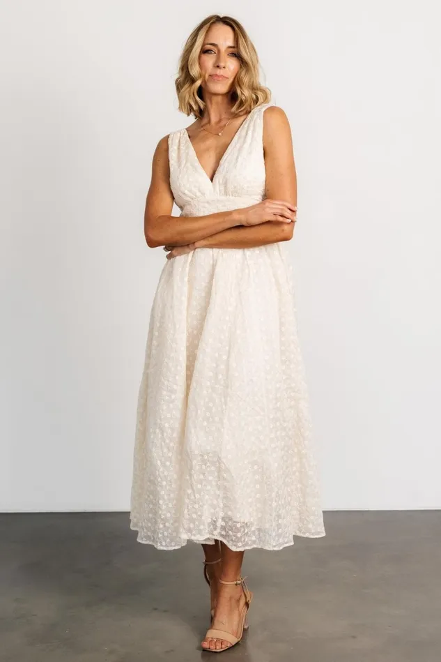 Baltic Born Tulle Styles Women Thalia Embroidered Tank Midi Dress Vintage Cream Baltic Born Tulle Styles Women Thalia Embroidered Tank Midi Dress Vintage Cream