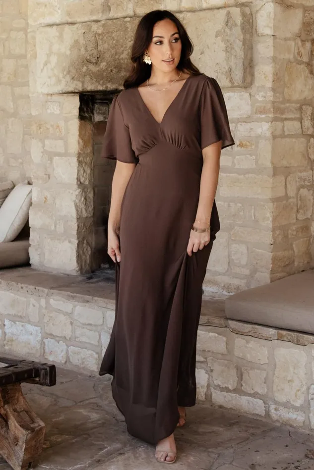 Baltic Born Wedding Guest Women Esti Maxi Dress Espresso